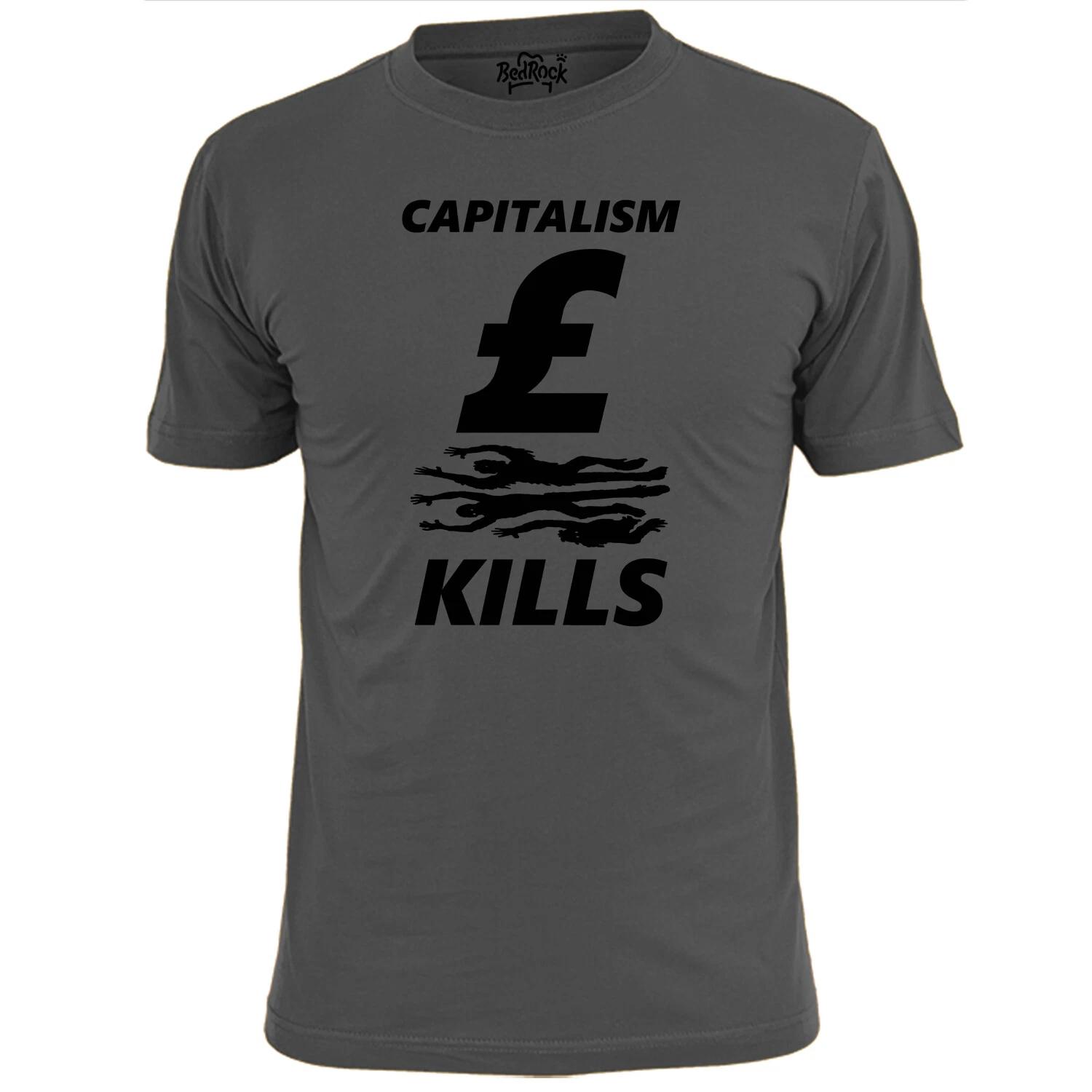 Mens Capitalism Kills T shirt M