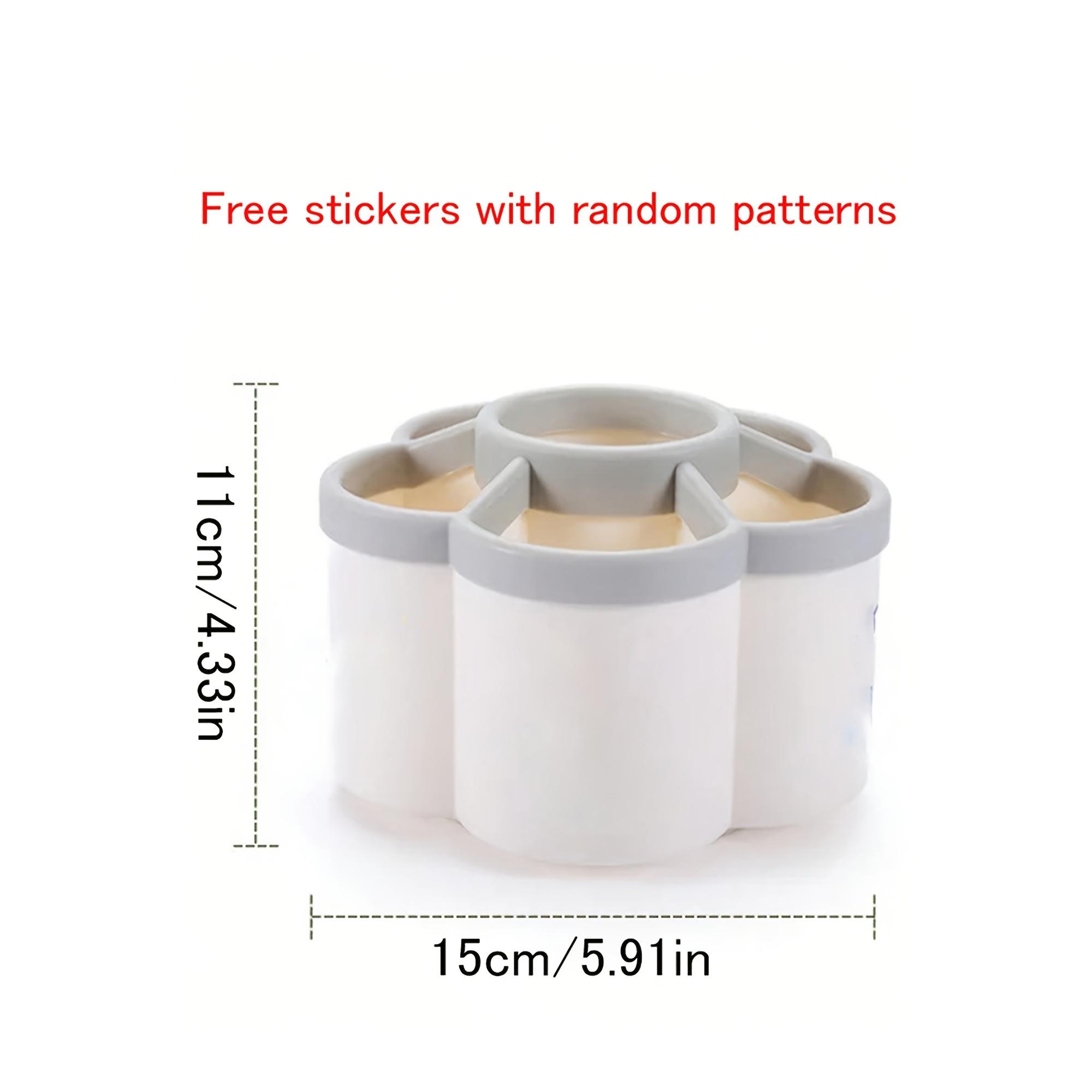 

360-Degree Rotating Desktop Organizer Storage Box with 6 Compartments for Office Supplies Perfect for Cosmetics Stationery Tools светло-серый