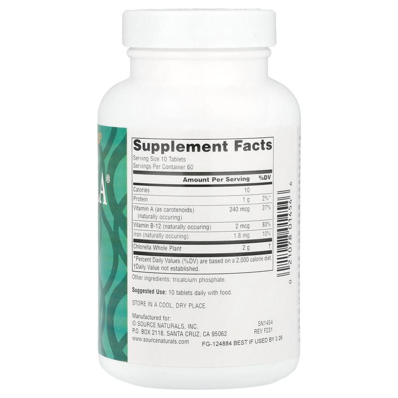 Yaeyama Chlorella®, 600 Tablets, (20 mg per Tablet)