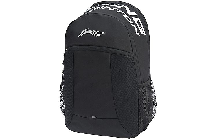 Многофункциональный полиэстеровый рюкзак Li Ning, унисекс, черный, ABSQ396-1