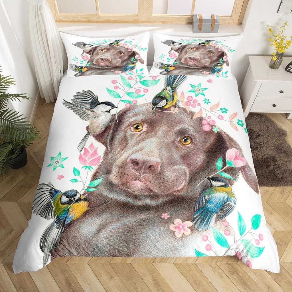 Bauernhoftiere Königin König Bettbezug Hahn Schaf Schwein Kuh Bettwäscheset Bauernhaus Land Steppdeckenbezug Polyester Steppdecke