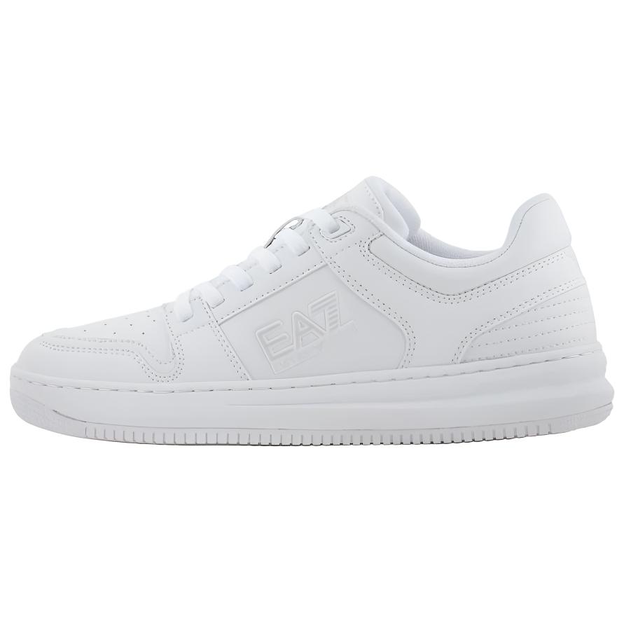 Emporio Armani EA7 Round Toe Lace-Up Low-Top Sneakers Unisex Sneakers White X8X189XK404U260