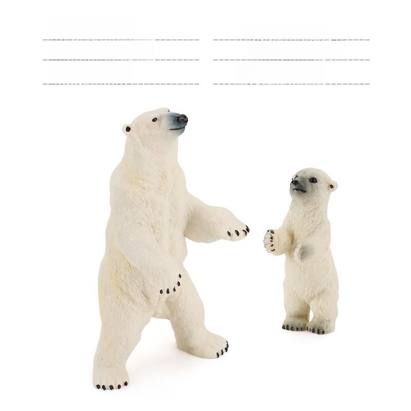 Standing Polar Bear Animal Miniature Pvc Figurines Set With Static Models For Home Decor And Collectors