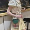 Light Luxury Leather Women's Mini Shoulder Bag - Stylish Plaid Design, Lightweight, Versatile Crossbody Handbag.