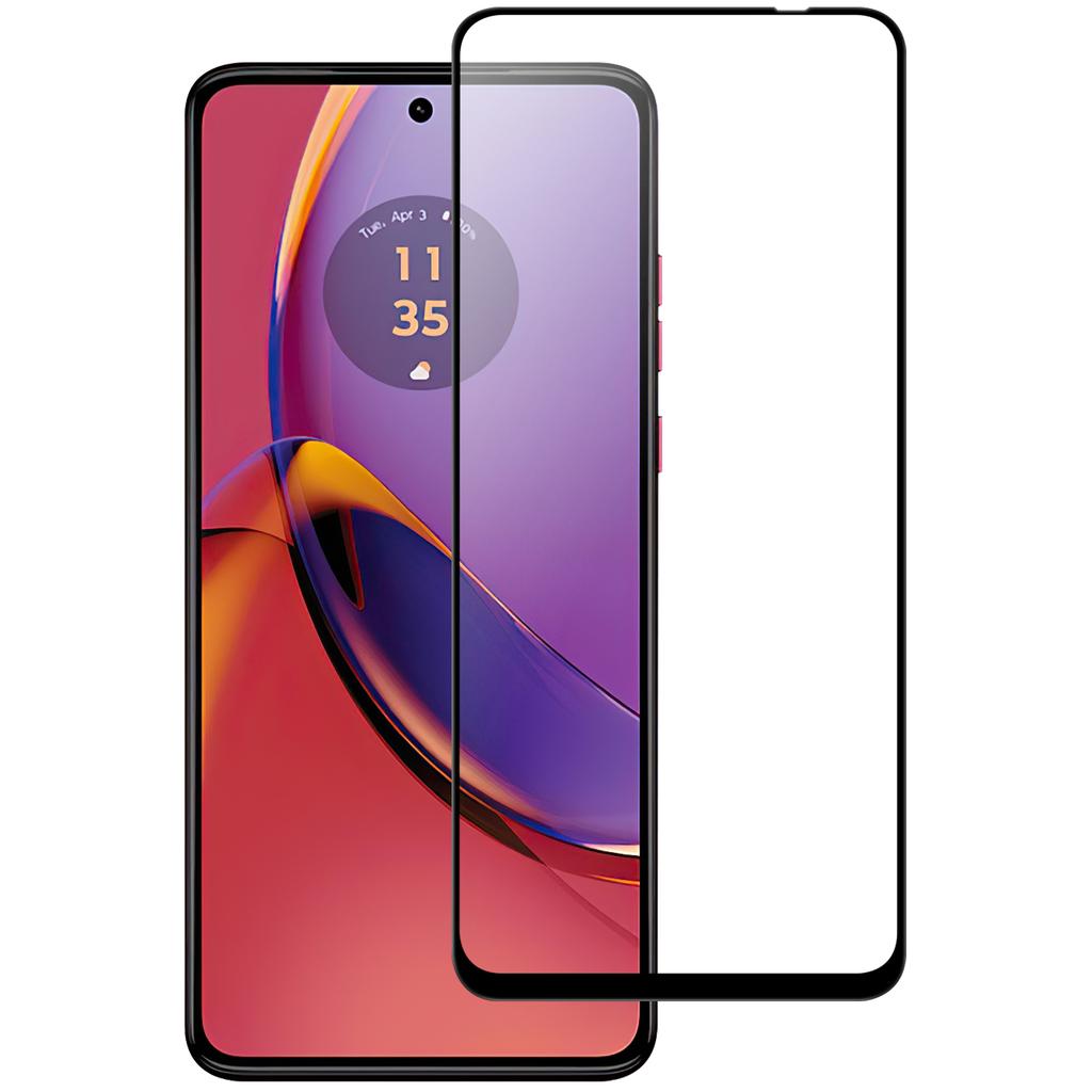 For Motorola Moto G84 5G AGC Glass Screen Covering Film Black Edge Full Glue Clear Phone Screen Protector