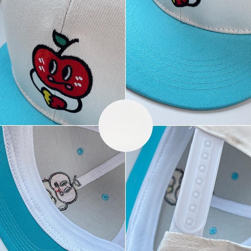 Sommar solskydd utomhus mångsidig färgmatchning tecknad platt brätte keps dam