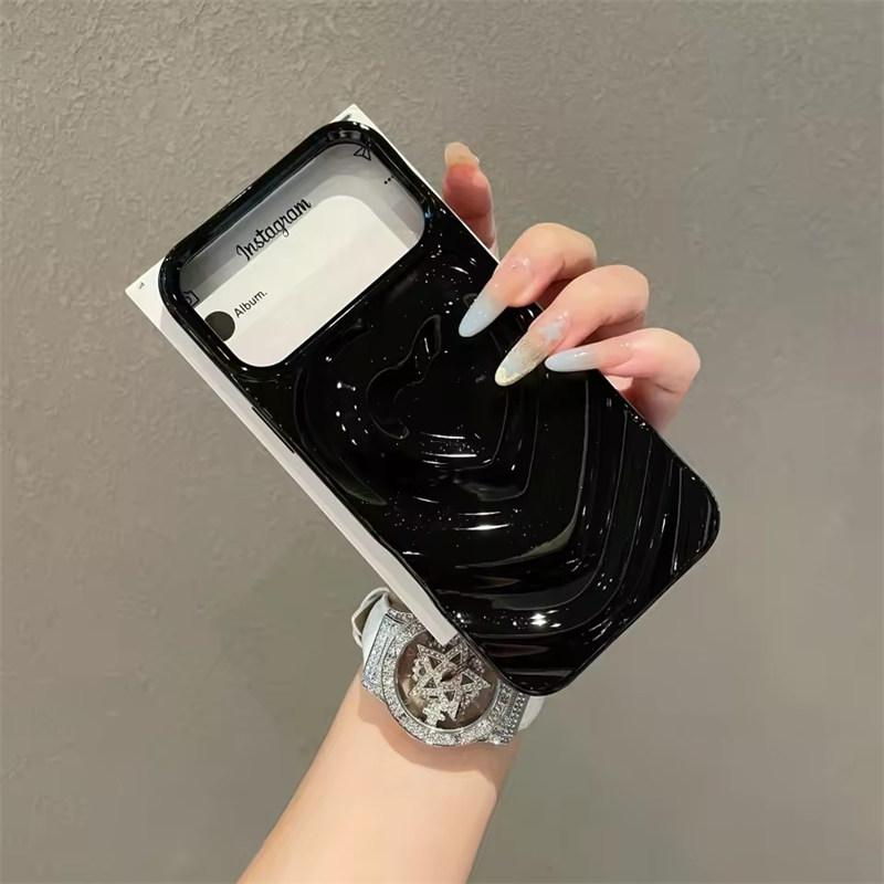 Fashion 3D Love Heart Candy Color Phone Case for iPhone 17 Air 16E 15 14 13 12 11 Pro Max Ripple Ultra Slim Shockproof Ins Cover