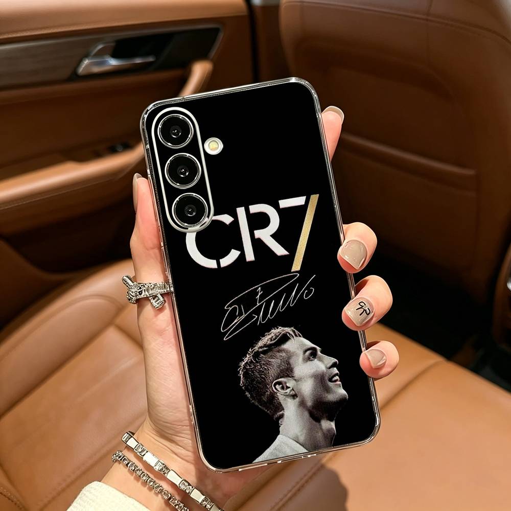 C-R-7 R-Ronaldo Clear Phone Case for Samsung Galaxy A71, A70, A52, A51, A40, A30
