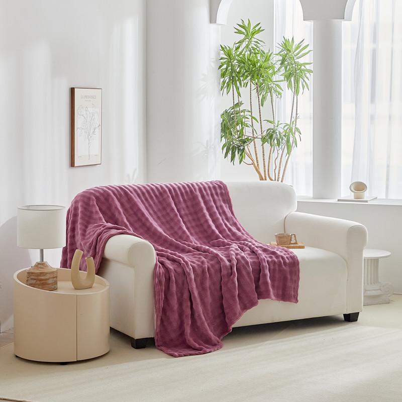 

Летнее скандинавское флисовое однослойное одеяло из кораллового флиса для офиса, обеденного времени, кондиционера, одеяла 120X200CM ярко-розовый