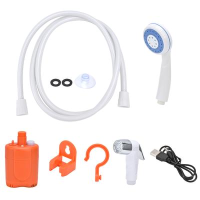 Set doccia portatile per esterni, pompa per doccia da campeggio, spruzzatore portatile per escursioni e viaggi, USB