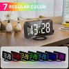 Digital Alarm Clock with Dynamic RGB Light Dimmable Brightness Adjustable Snooze Function USB