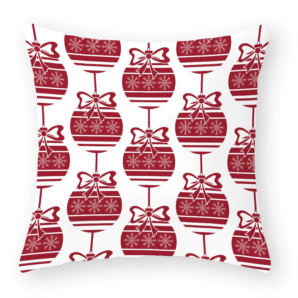 Kissenbezug aus Baumwolle und Leinen Weihnachtskissenbezug Nachttischkissenbezug Feiertagskissenbezug