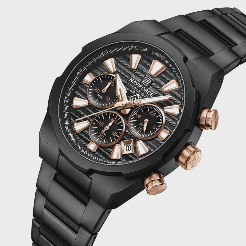 Mens Watches Stainless Steel Watch Waterproof Luxury Quartz Clock Chronograph Luminous Wristwatches Relogio Masculino