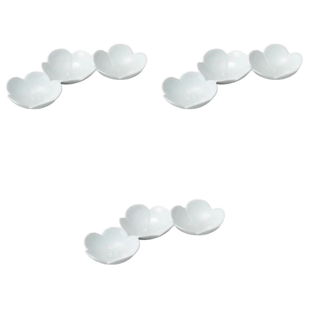 Set of 3 Hana Tsunagi Plates X 14 X Protruding Arita Setomonohonpo (Celadon) [28.5 3.5 Cm] Plates, Ware,