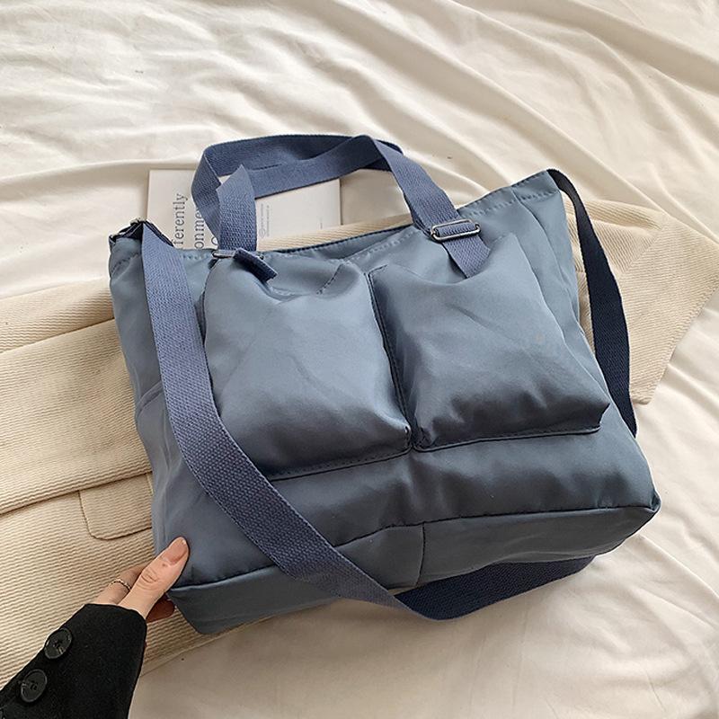 

Японська та корейська сумка-мессенджер для жінок 2024 року, нова модна сумка через плече, проста повсякденна сумка великої місткості для студентів синій