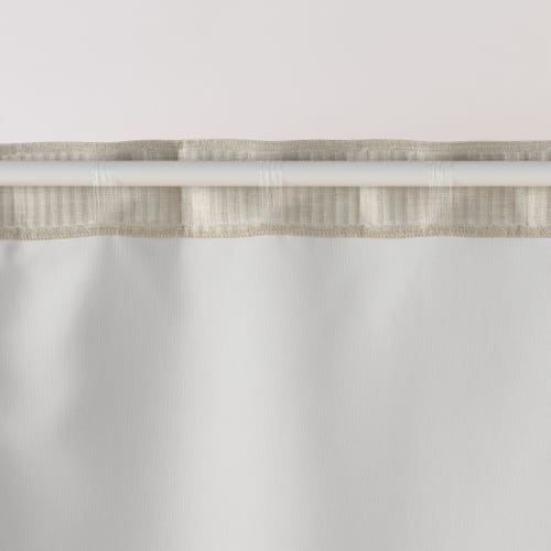 MUJI Flame Retardant/Light Blocking Double Weave Non-pleated Curtain Ivory Width 100 x Length 135cm 84345920