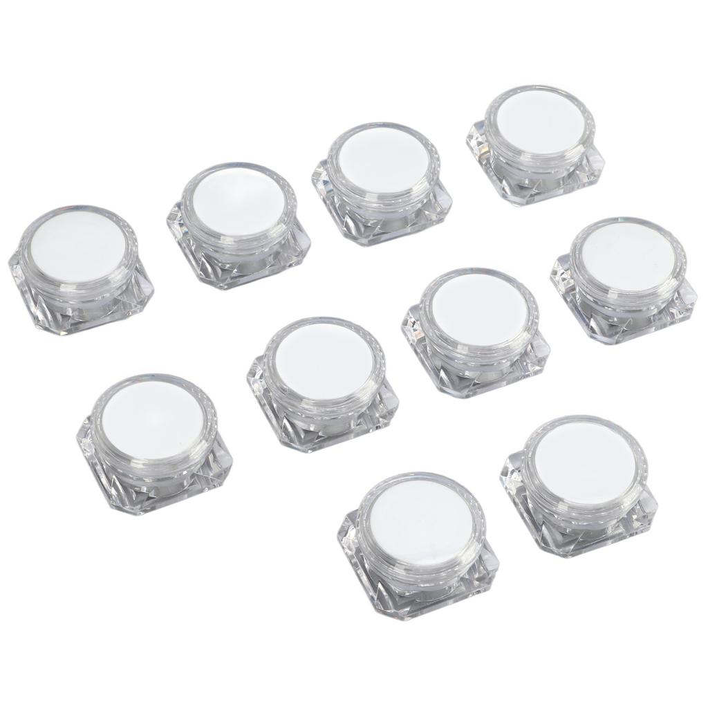 10 PCS Diamond Shape Empty Plastic Jars Pot Reusable Leakproof Cosmetic Containers for Creams Lotions Cosmetics