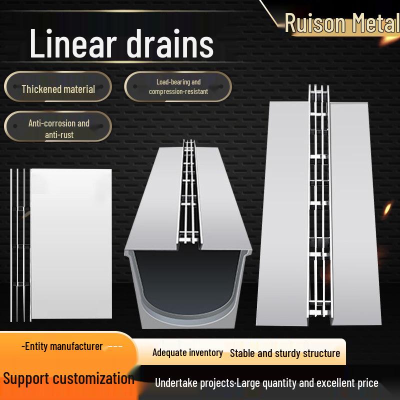 Нержавеющая сталь U-образный профиль Скрытая щелевая крышка для слива