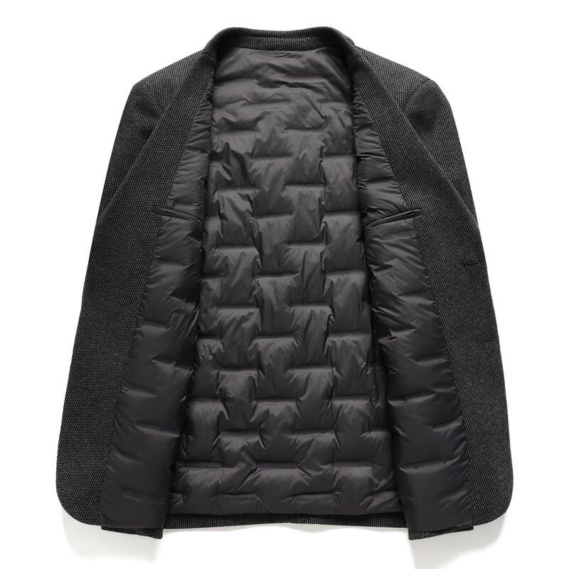 ROMON Men's Winter Business Casual Padded Suit Jacket
