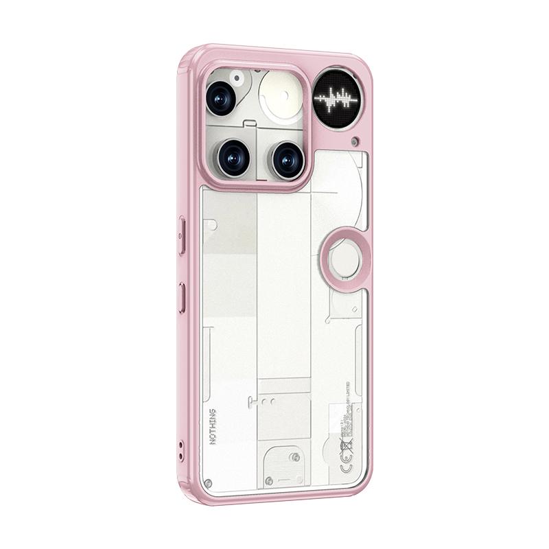 Translucent Shockproof Case For Nothing Phone 3 6.67 Inches TPU Matte Frame Magnetic Wireless Charging Hard Plastic Back Cover