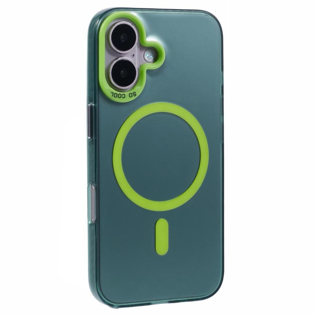 For iPhone 16 Plus Case Compatible with MagSafe Laser Effect TPU+Acrylic Phone Cover