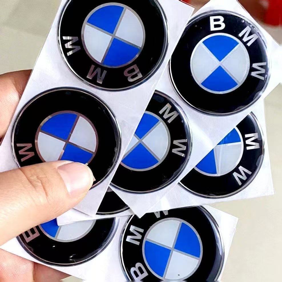IQJD2 Car Steering Wheel Stickers Motorcycle Body Hub Decorative Sticker For BMW M Power Performance For BMW 50th Auto Car Accessory