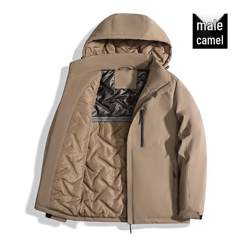 Men's Graphene Thermal Hooded Jacket - Winter Windproof, Thickened Workwear, Mountaineering Style, Trendy Couple Design