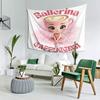 Ballerina Cappuccina Tapestry Coffee Cup Wall Hanging Decor for Living Room Bedroom Kitchen for Coffee Lovers Birthday