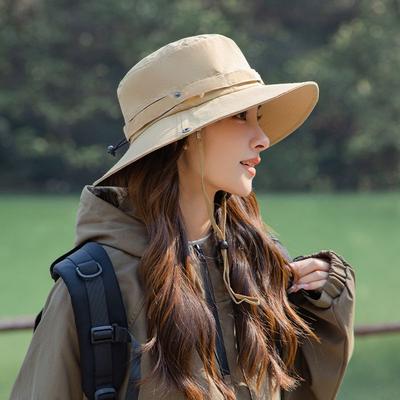 Outdoor Drawstring Sunscreen Waterproof Bucket Hat Sports Quick Drying Mountaineering Summer Sun Hat