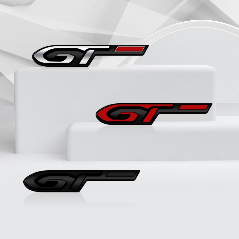 Zinc Alloy GT Badge Car Body Trunk Fender Adhensive Emblem 3D Decal Sticker For z333 3008 301 206 GT 208 508 308 2008 RCZ 333z
