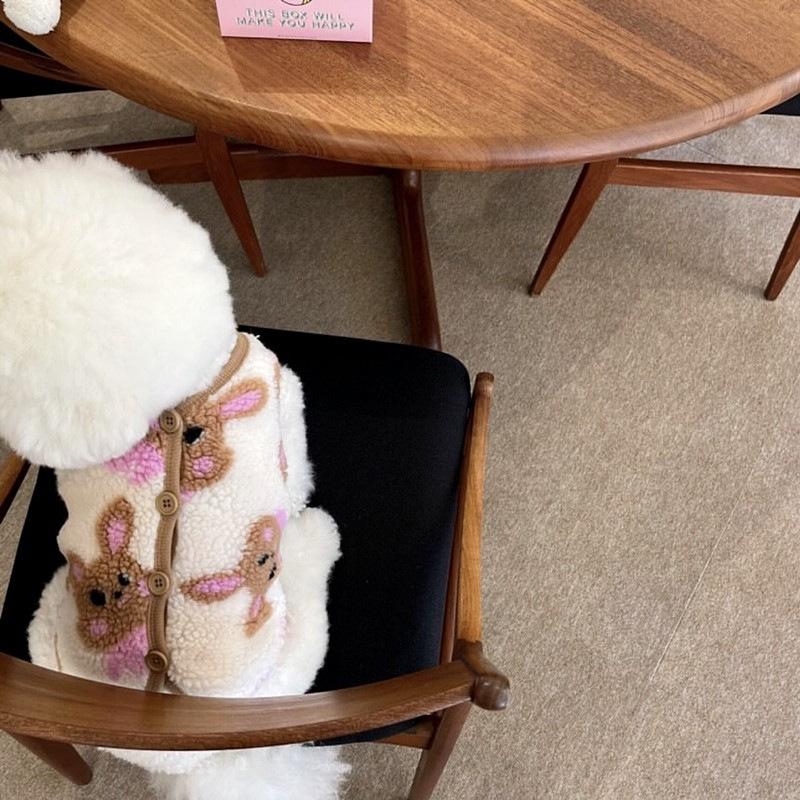 

Cute love bunny pet clothing teddy than bear cat lamb wool warm vest small dog dog clothes L (recommended weight 8-5.5 kg)