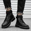 Cheap Black Men 'S Boots Autumn Winter Shoes Men Platform Ankle Boots Fashion Casual Leather Boots Men Motorcycle Tooling Boots