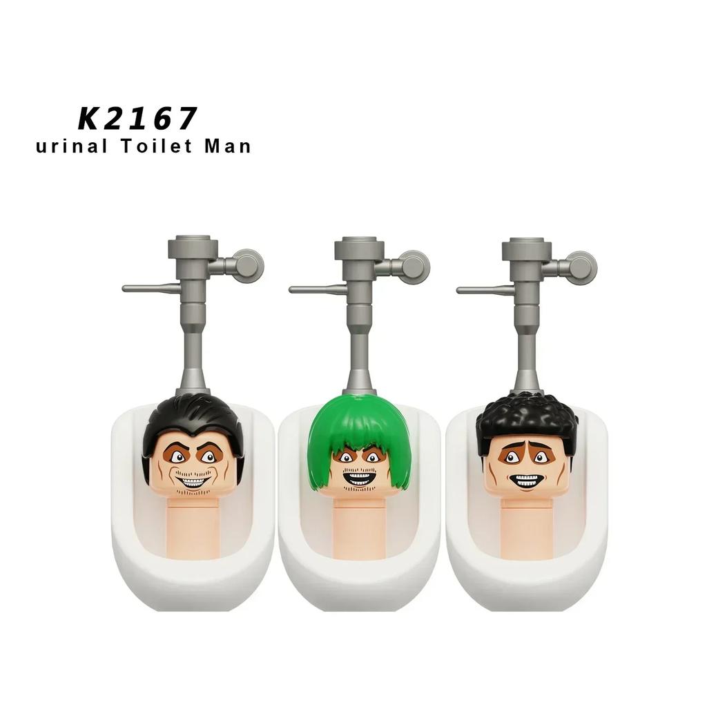 Skibidi Toilet Man Anime Cartoon Bricks Dolls Cameraman Speakerman TV Man Mini Action Bricks Toy Figures Building Blocks