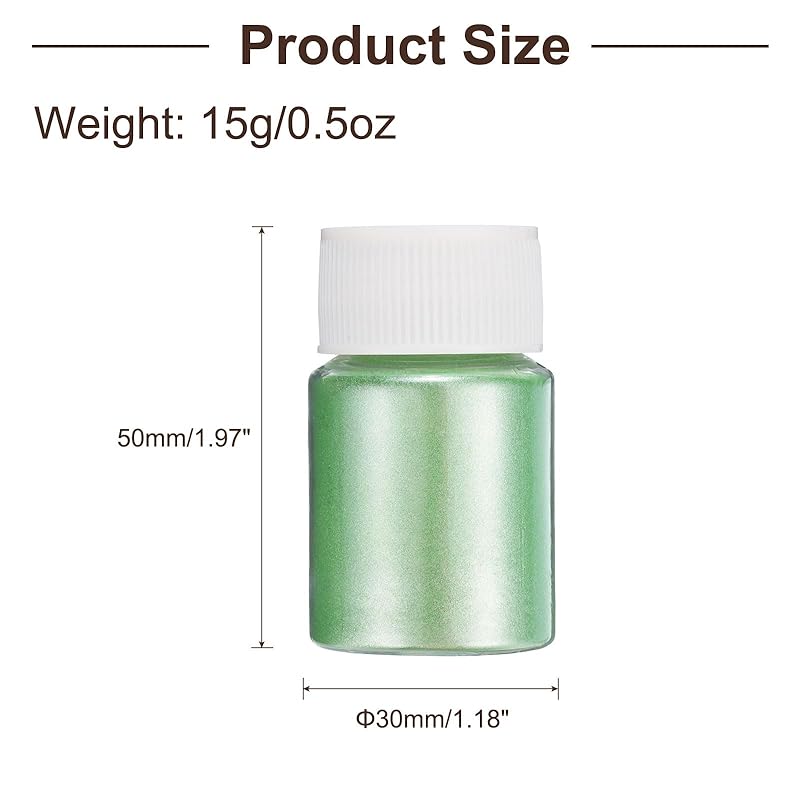 uxcell 15g/0.5oz mica powder natural resin epoxy pigment powder cast resin car paint DIY arts & crafts flash green