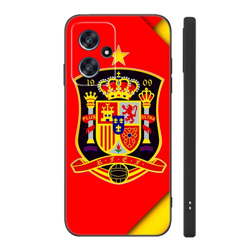 Spain Spanish Flag Black Silicone Phone Case For Xiaomi POCO X3 X4 NFC F3 F4 GT F5 M3 M4 M6 X5 X6 Pro 5G C55 C65 M5