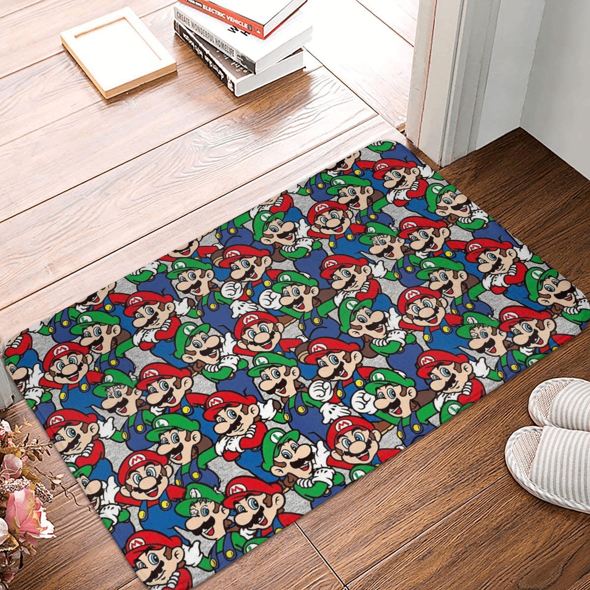 

Cartoon Super Mushroom Marios Doormat Anti-Slip Entrance Kitchen Bathroom Door Floor Mats Garage Carpet Rug 40x60cm