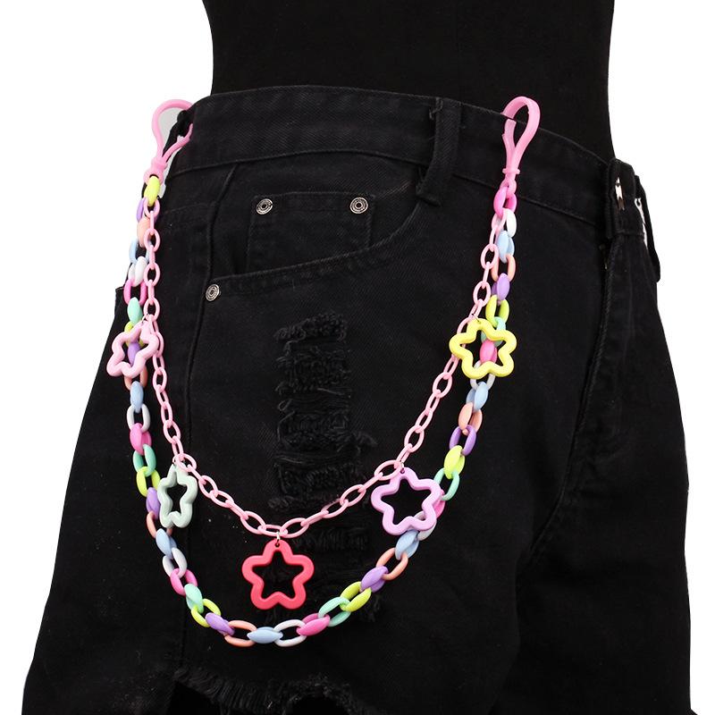 Trendy Unisex Punk Hip-Hop Jeans Waist Chain - Versatile Metal Pants Accessory