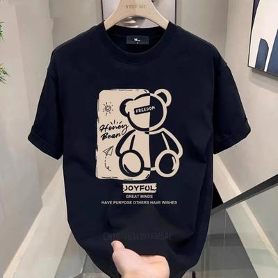 Hot Sale Luxury Brand Summer Handsome Men's Round Neck Short Sleeve T-shirt for Men Short Sleeve Loose Tops