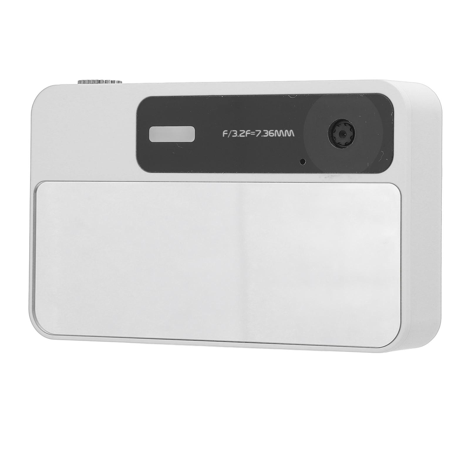 Fotocamera Digitale 48MP 1080P Doppia Lente Anteriore Posteriore Schermo IPS da 2.4 Pollici Stabilizzazione Elettronica dell'Immagine bianco
