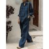 JPNTKY Women's Fashion Casual Long Sleeve POLO Neck Pants Suits