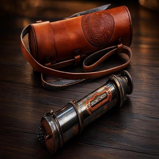 Brass Ship Telescope Nautical Marine Spyglass for Sailing, Maritime Decoration Inspired Designer