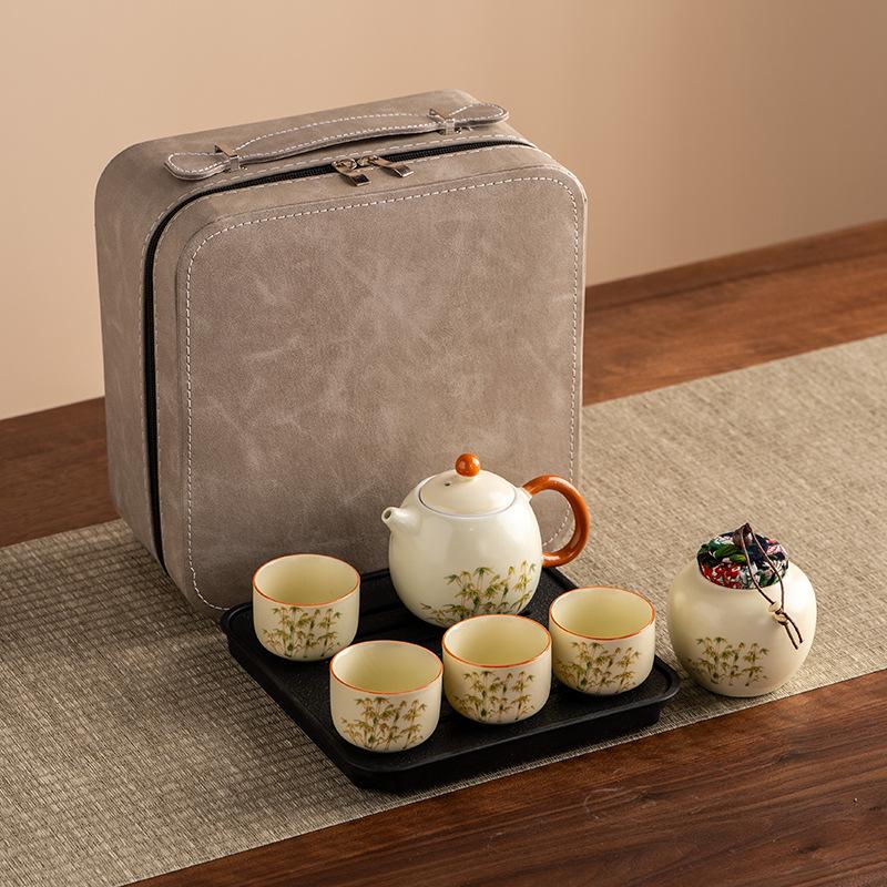 Ru Kiln Tea Set Ceramic Kung Fu Tea Set Household High-end Tea Tea Cup Holiday Gifts Business Gifts