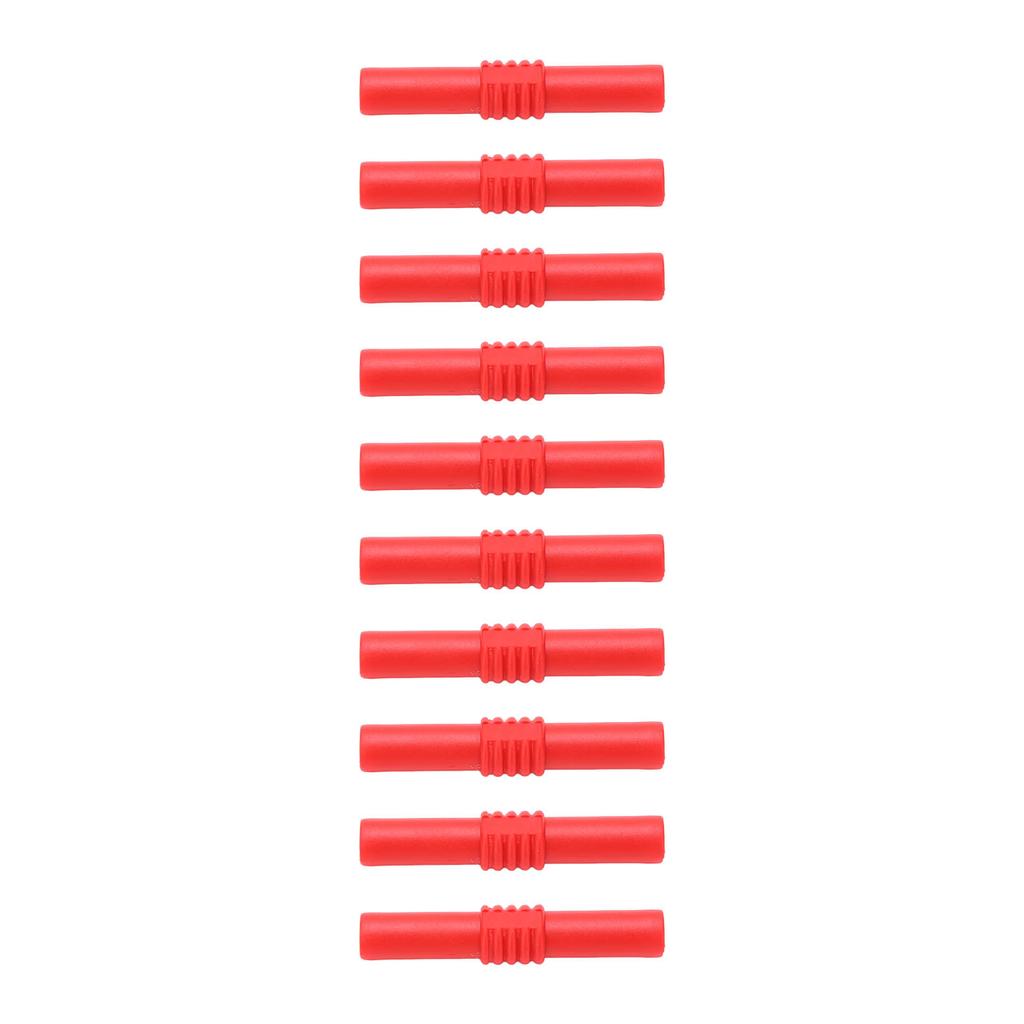 10pcs 4mm Insulated Banana Coupler Female to Female Extension Banana Plug Connector for Electronics Appliances