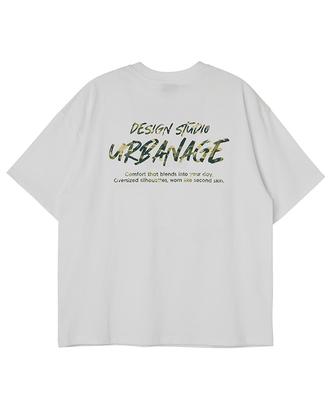URBANAGE Design Studio Logo Oversized Short Sleeve_White Camo