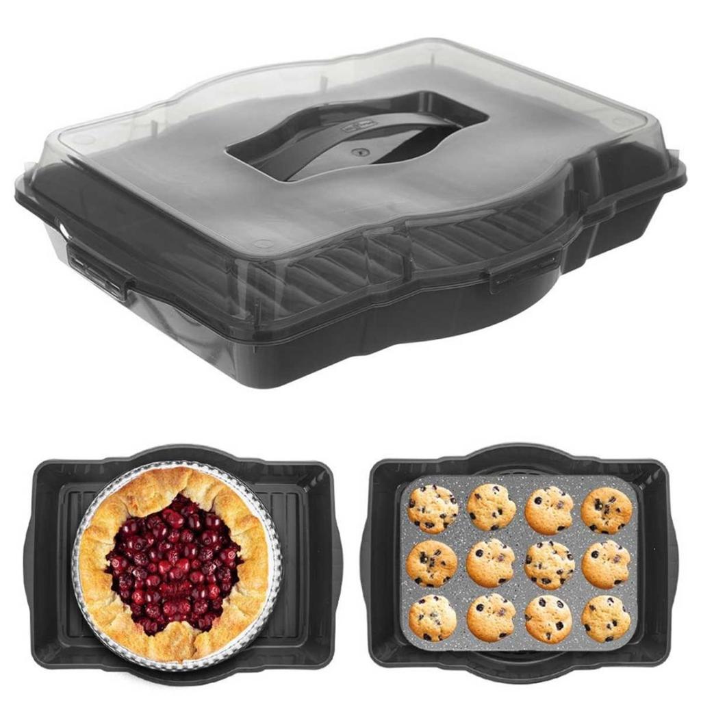 RECTANGULAR CAKE SNACK CONTAINER 45x35cm 154033
