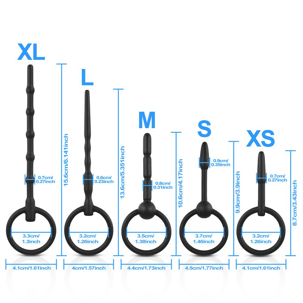 Silicone Urethra Catheter Penis Plug Tube Urethral Dilator Stretching Horse Eye Stimulation Adult Sex Toys for Men Masturbation