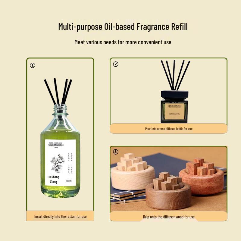 Flameless Rattan Aromatherapy Refill – Large Zen Tea Fragrance for Home/Hotel Toilets