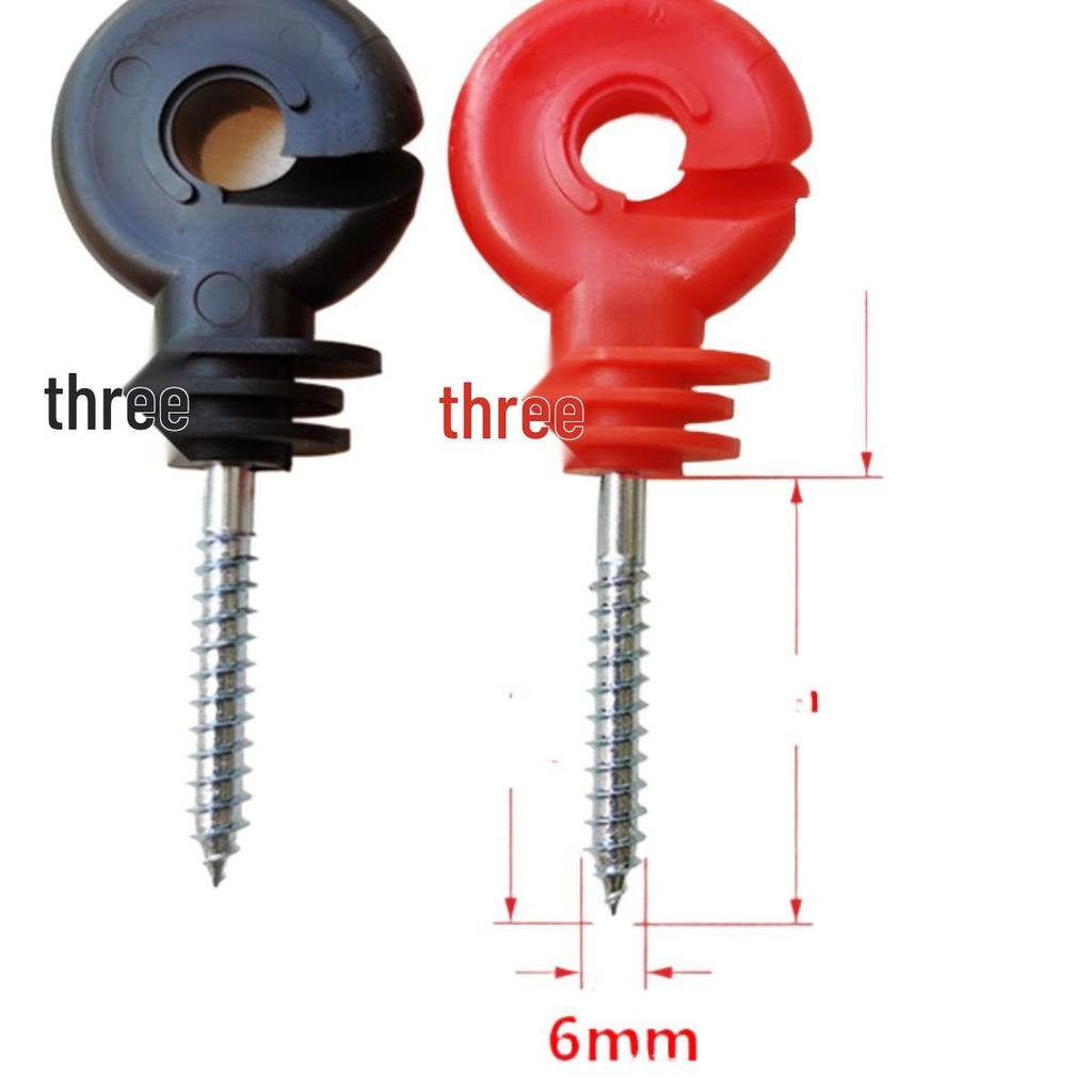 Electric Fence Insulators for Cattle & Wild Boar Prevention - Extended, Thickened Netting with Self-Tapping Rubber Insulating Nails