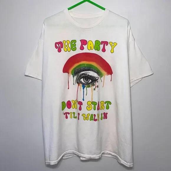 

Hot! Kesha The Party Don t Start Til I Walk In Cotton White S-5XL T Shirt TT674 Unisex T-Shirt S