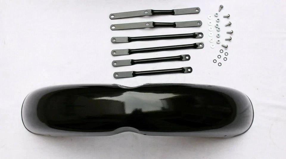 ROYAL ENFIELD BULLET 350cc BLACK FRONT & REAR MUDGUARD FENDER BUMPER SET GEC